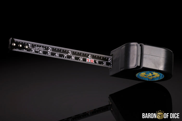 Wargaming Tape Measure | Baron's Coin™ Compatible | Warmachine: Cygnar | Storm Legion