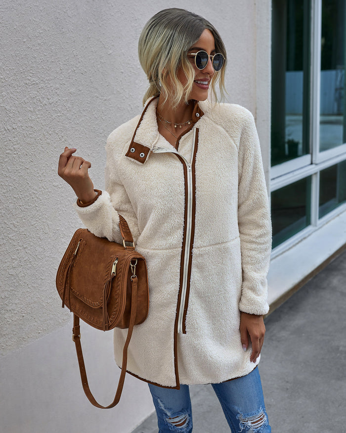 Women Clothes Winter Warm Pocket Fur Coat - Livefree