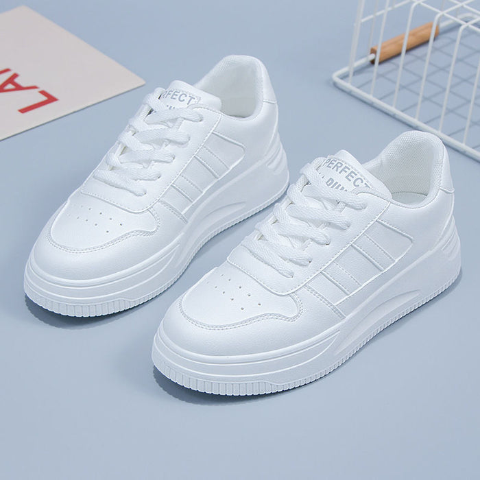 Women's All-matching Casual Sports Leather Summer White Sneakers Internet Celebrity - Livefree