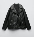 Women's Faux Leather Retro Biker's Leather Coat - Livefree