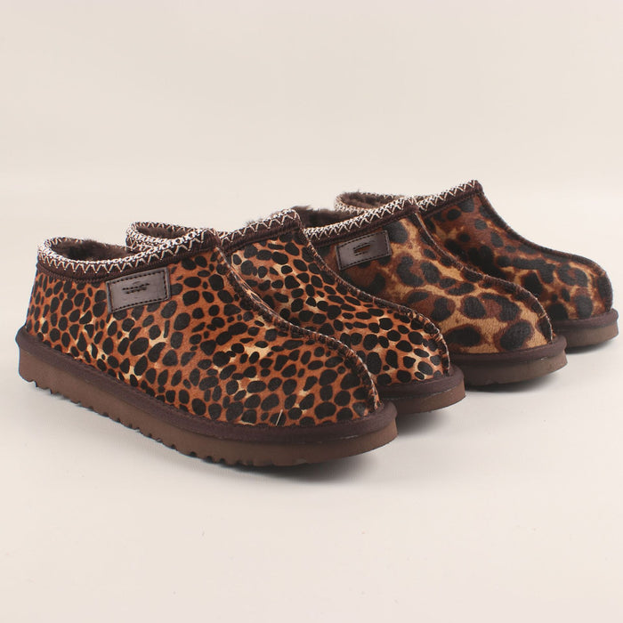 Women's One Pedal Shoes Genuine Leather Warm Plus Size - Livefree