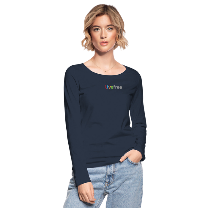 Women's Organic Longsleeve Shirt by Stanley & Stella - navy