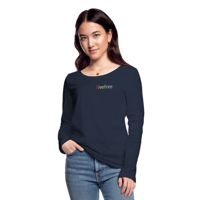 Women's Organic Longsleeve Shirt by Stanley & Stella - navy