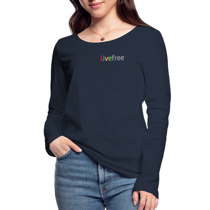 Women's Organic Longsleeve Shirt by Stanley & Stella - navy