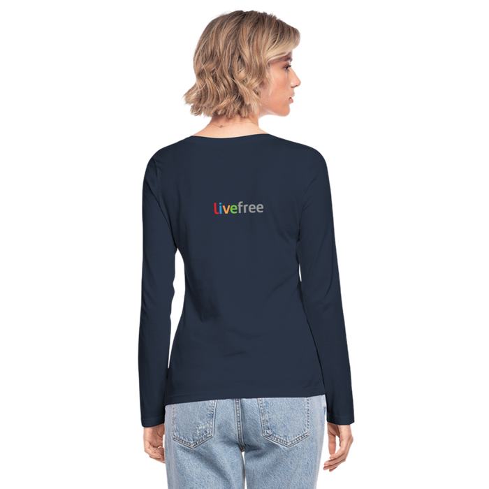 Women's Organic Longsleeve Shirt by Stanley & Stella - navy