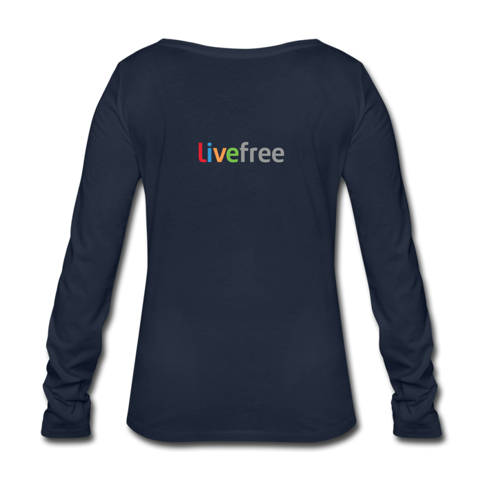 Women's Organic Longsleeve Shirt by Stanley & Stella - navy