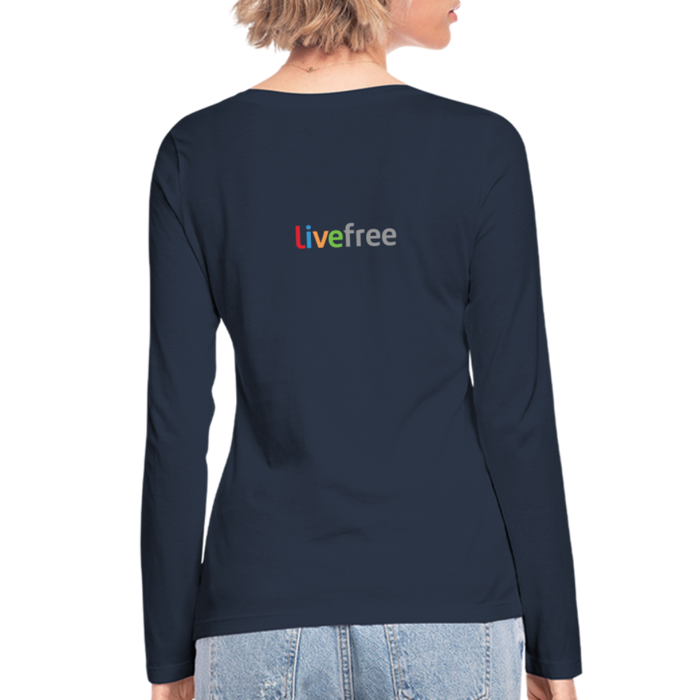 Women's Organic Longsleeve Shirt by Stanley & Stella - navy