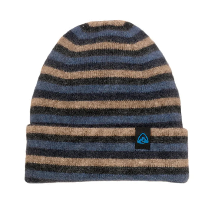 Zpacks Brushtail Possum Beanie in blue stripe – studio view