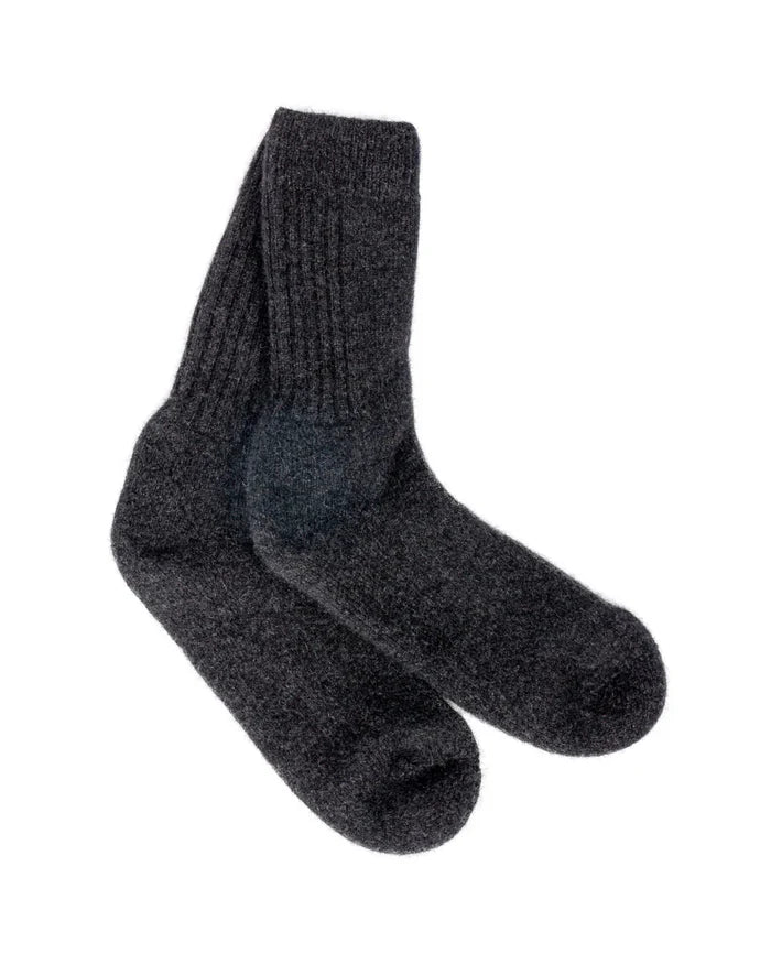 Zpacks Brushtail Possum Socks in charcoal – pair, studio view