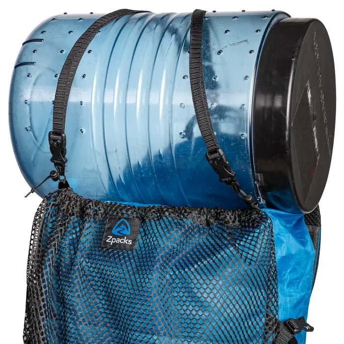 Zpacks Nero V Top Strap – securing a bear canister on the pack