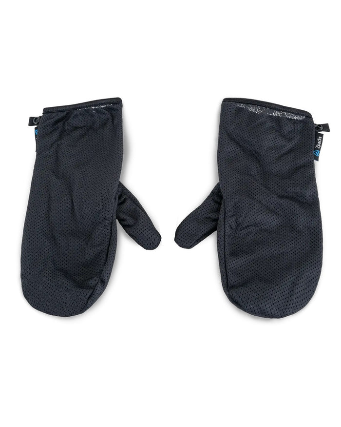 Zpacks Octa Fleece Mittens in black – pair with caps closed, studio