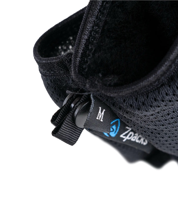 Zpacks Octa Fleece Mittens – cuff and size label detail