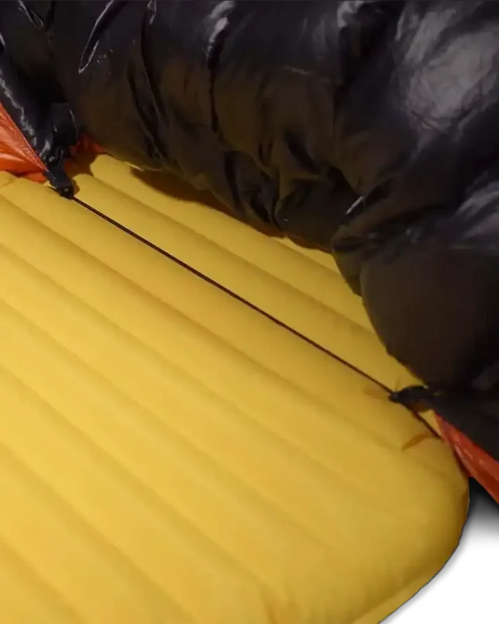 Zpacks Replacement Solo Quilt Strap – quilt attached to a sleeping pad