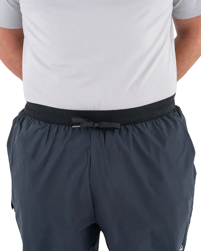 Zpacks Trail Cool Joggers in charcoal – front waistband drawcord, worn