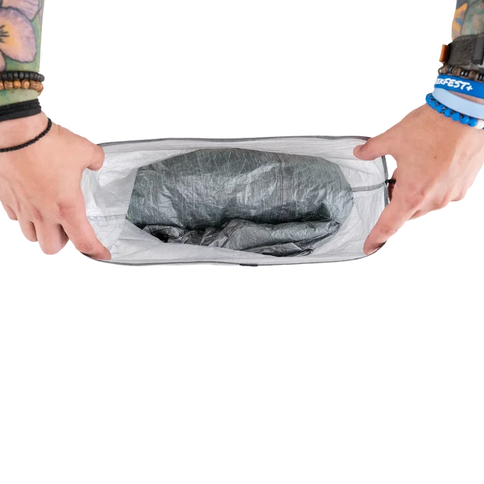 Zpacks Wide Mouth Dry Bag – wide mouth held open, interior